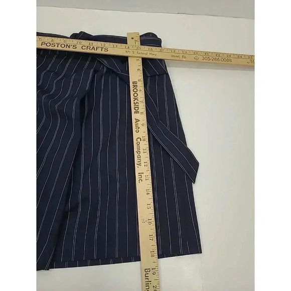 Banana Republic Mock Wrap Skirt Women's Size 14 New with Tags Black Pin Stripe - Picture 3 of 5